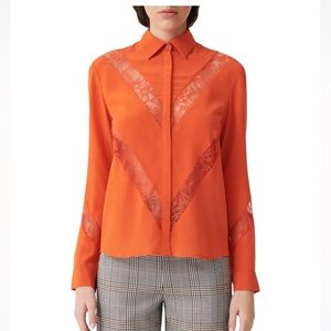 Maje - Chimer Silk Button-Down Shirt NWT Sz L (3)